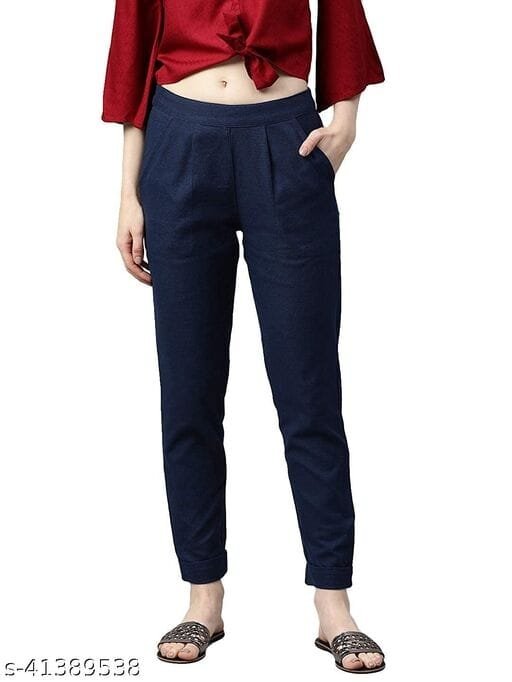 Me Craft Cotton Flex Casual Women Pant/Palazzo/Palazzo Pant/Casual  Trouser/Slim Fit Pant/Pencil Pants with Both Side Pocket