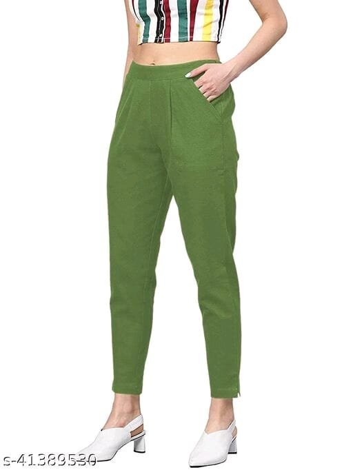 Buy STOP Women's Slim Fit Solid Stretch Pants | Shoppers Stop
