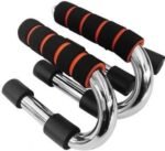 Chrome-steel pushup stand pushup bar with soft coushioned foam grip