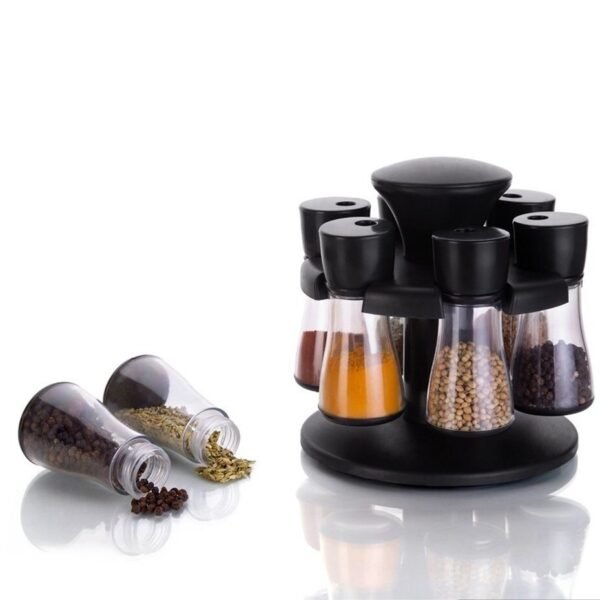 Revolving 8 In 1 Spice Container With Stand