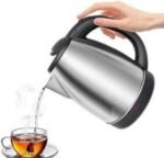 AK ENTERPRISE Lifestyle Fast Boiling Tea Kettle Cordless, Stainless Steel Finish Hot Water Kettle – Tea Kettle, Tea Pot-Hot Water Heater Dispenser Electric Kettle (2 L, Silver)
