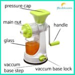 Name:Hand Juicer for Fruits and Vegetables with Steel Handle Vacuum Locking System, Juice Maker for Fruits,Juice Maker Machine, Travel Juicer for Fruits and Vegetables ( MultiColor, 1 PCS )